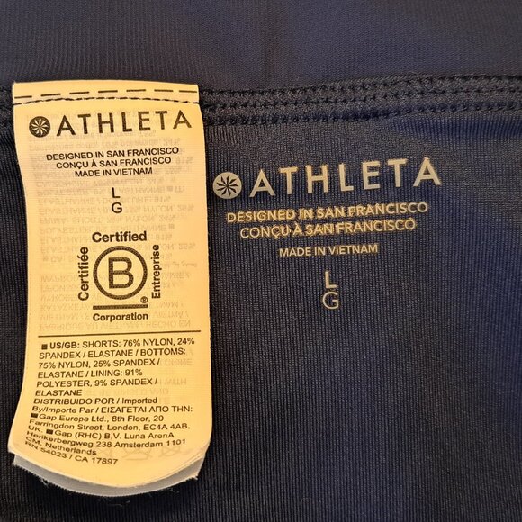 Athleta Navy Blue Shorts Bathing Suit Bottom Size Large - Picture 4 of 5